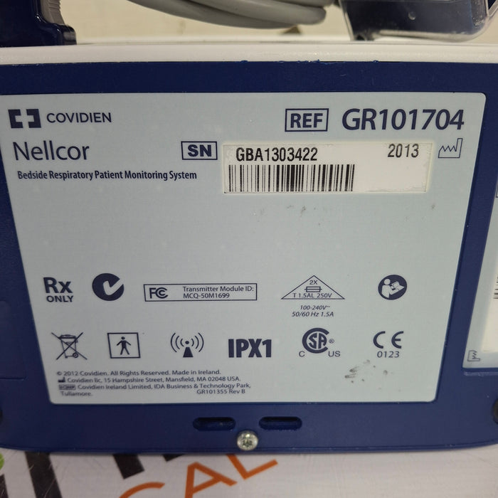 Covidien GR101704 Bedside Respiratory Patient Monitoring System