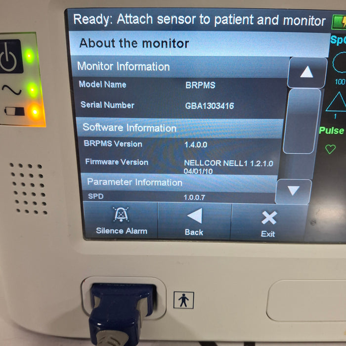 Covidien GR101704 Bedside Respiratory Patient Monitoring System