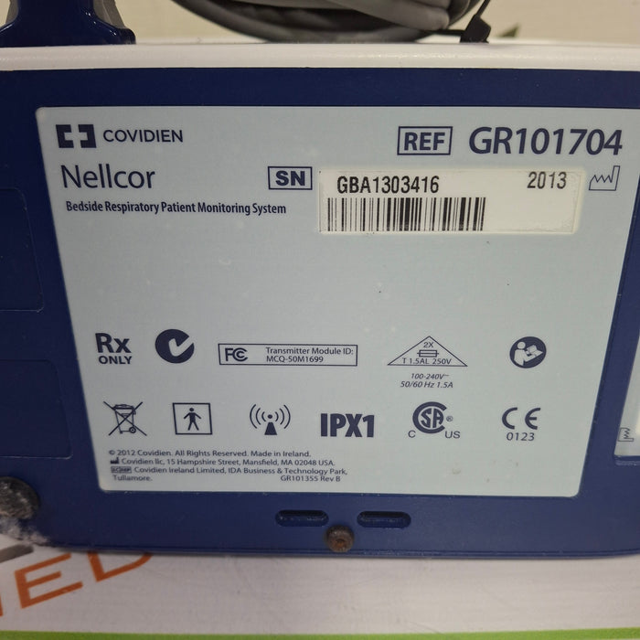 Covidien GR101704 Bedside Respiratory Patient Monitoring System