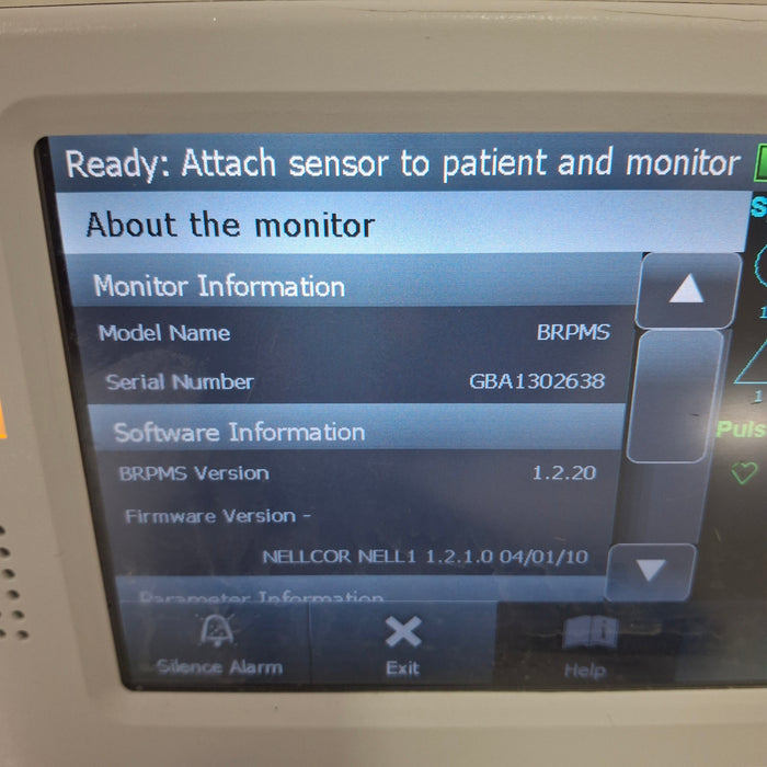 Covidien GR101704 Bedside Respiratory Patient Monitoring System
