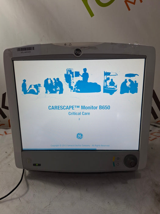 GE Healthcare Carescape B650 Critical Care Patient Monitor