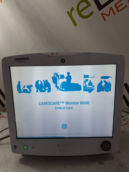 GE Healthcare Carescape B650 Critical Care Patient Monitor