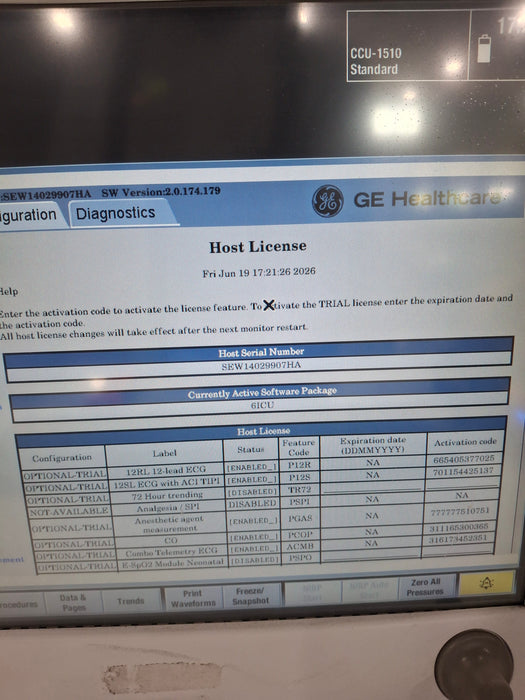 GE Healthcare Carescape B650 Critical Care Patient Monitor