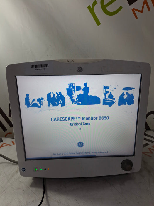 GE Healthcare Carescape B650 Critical Care Patient Monitor