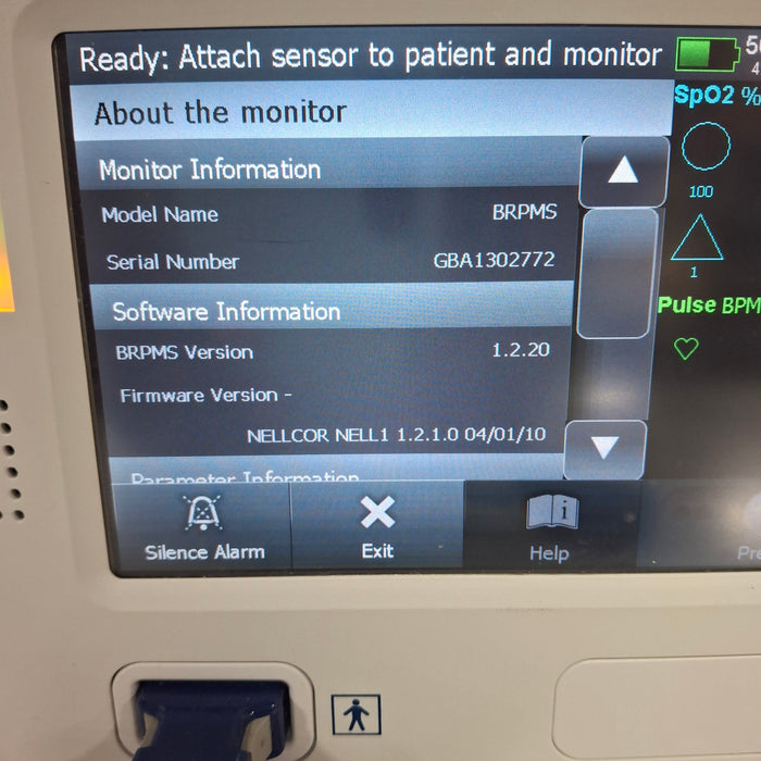 Covidien GR101704 Bedside Respiratory Patient Monitoring System