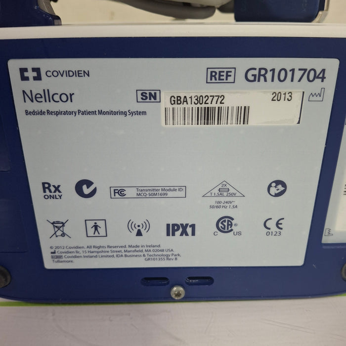 Covidien GR101704 Bedside Respiratory Patient Monitoring System