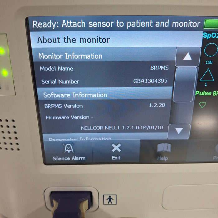 Covidien GR101704 Bedside Respiratory Patient Monitoring System