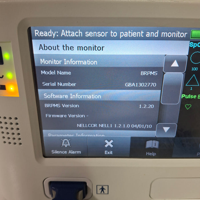 Covidien GR101704 Bedside Respiratory Patient Monitoring System