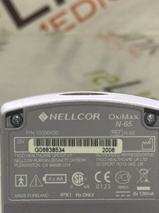 Nellcor Oximax N-65 Pulse Oximeter