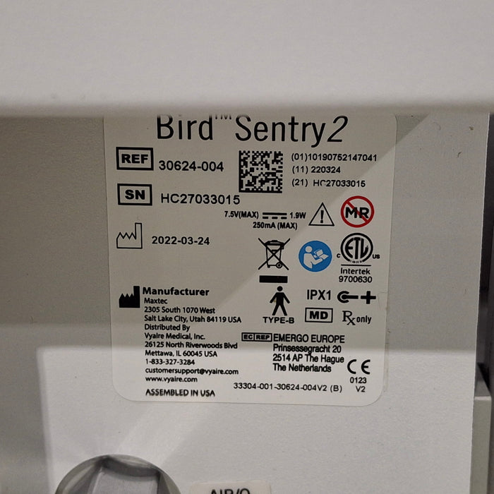 CareFusion Bird Sentry 2 High Flow Air/Oxygen Blender
