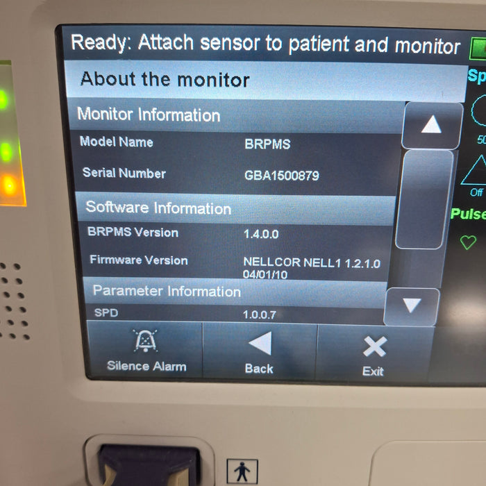Covidien PM1000N Nellcor Bedside SPO2 Monitor