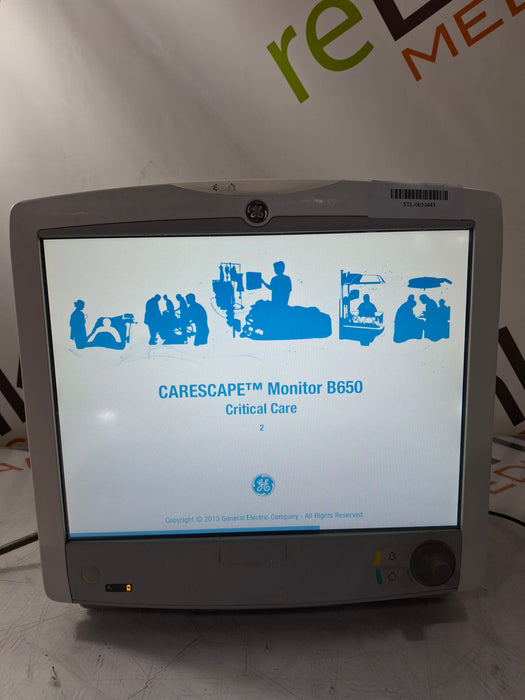 GE Healthcare Carescape B650 Critical Care Patient Monitor