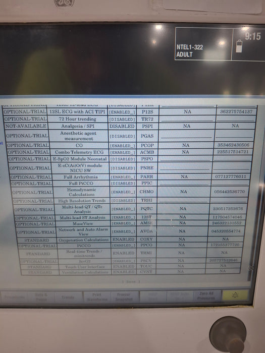 GE Healthcare Carescape B650 Critical Care Patient Monitor
