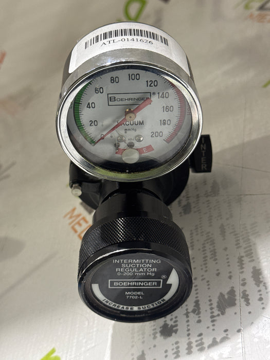 Boehringer Laboratories, Inc. Intermittent/Continuous Suction Regulator