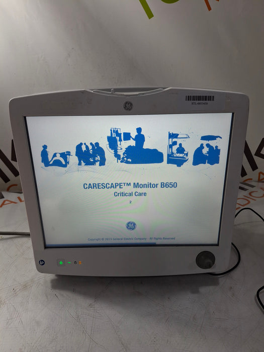 GE Healthcare Carescape B650 Critical Care Patient Monitor