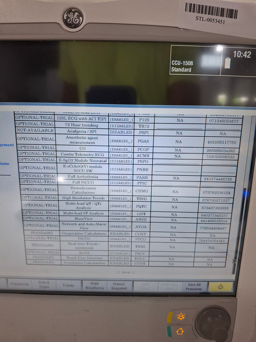GE Healthcare Carescape B650 Critical Care Patient Monitor