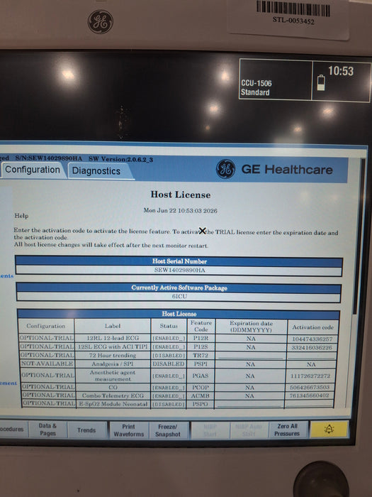 GE Healthcare Carescape B650 Critical Care Patient Monitor