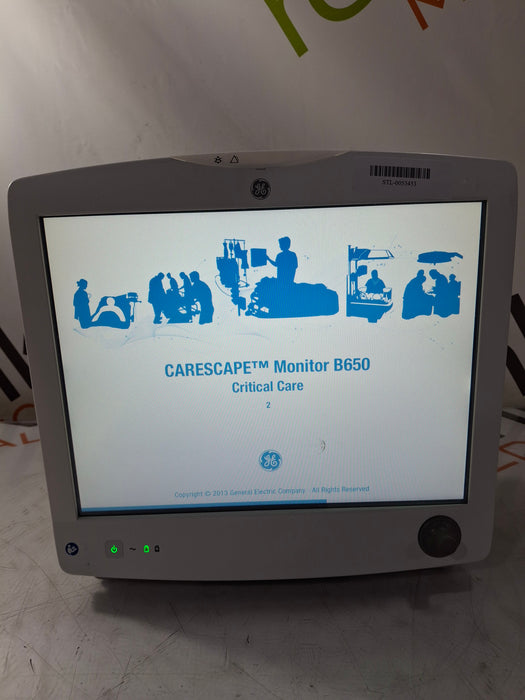 GE Healthcare Carescape B650 Critical Care Patient Monitor