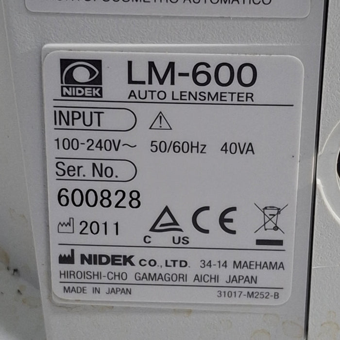 Nidek LM-600 Auto Lensmeter
