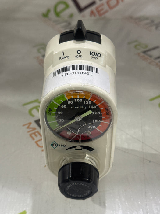 Ohio Medical Corporation Push to Set Vacuum Regulator