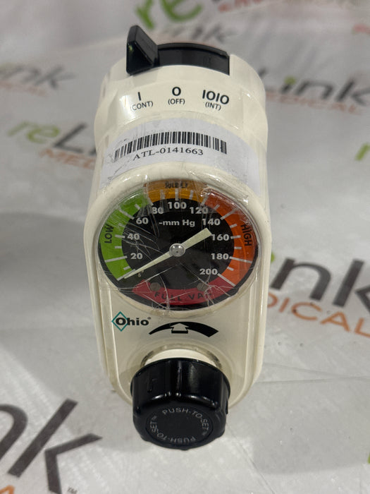 Ohio Medical Corporation Push to Set Vacuum Regulator