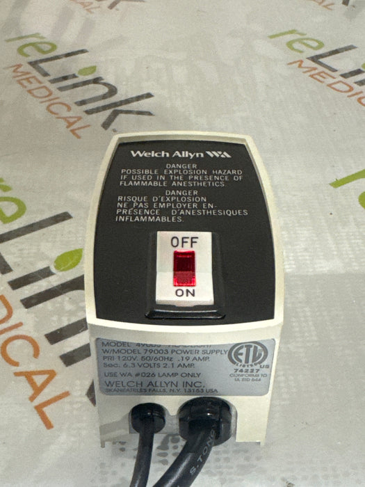 Welch Allyn Head Light W/ Model 79003 Charger