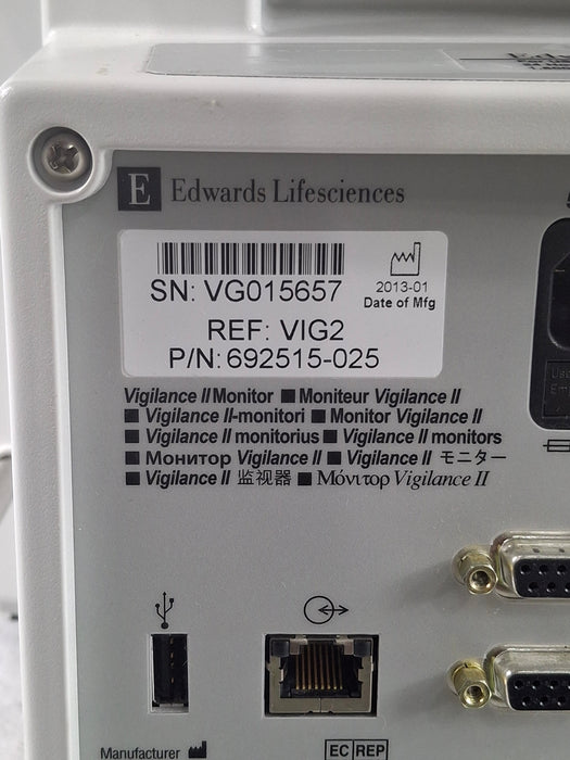 Edwards Lifesciences Vigilance II Patient Monitor