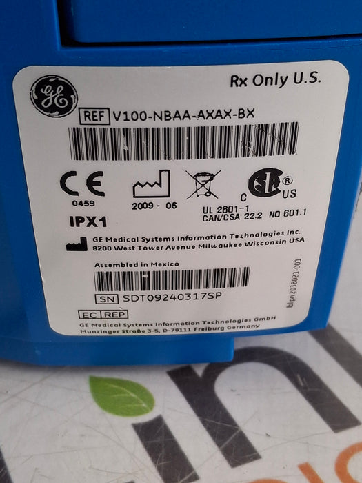 GE Healthcare Dinamap V100 - NIBP, SpO2, Temp Vital Signs Monitor