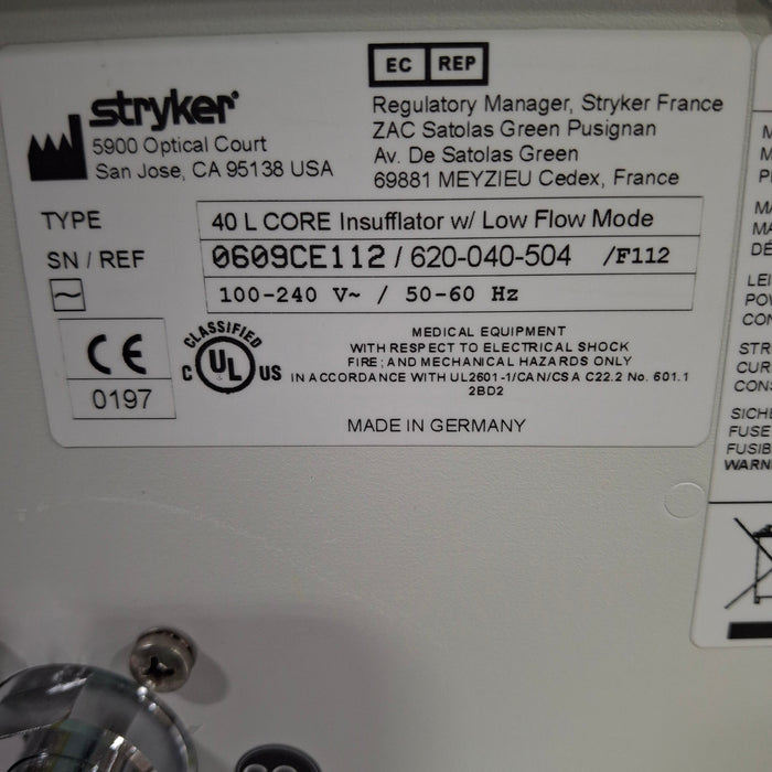 Stryker 40L Highflow Insufflator
