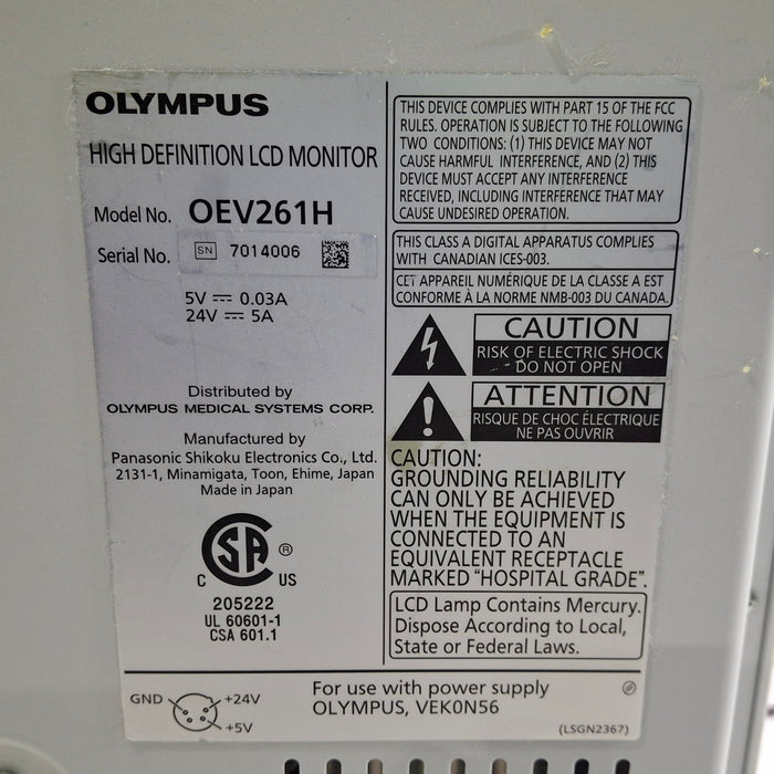 Olympus OEV261H 26" LCD Endoscopy Monitor