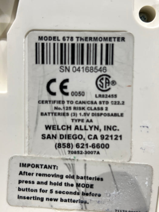 Welch Allyn Suretemp 678 Thermometer
