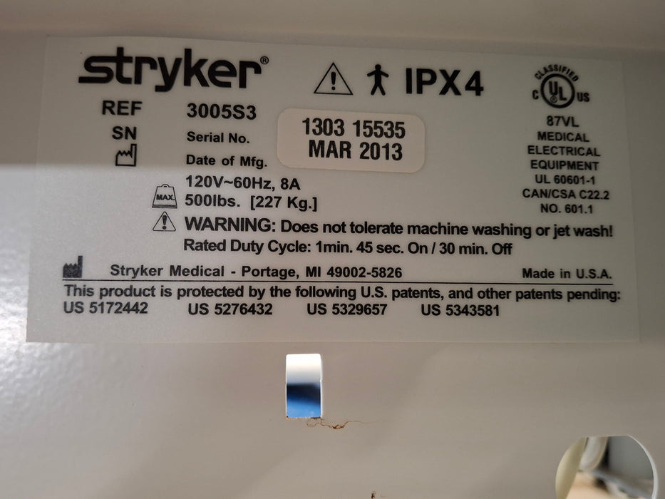 Stryker Secure III 3005 Hospital Bed