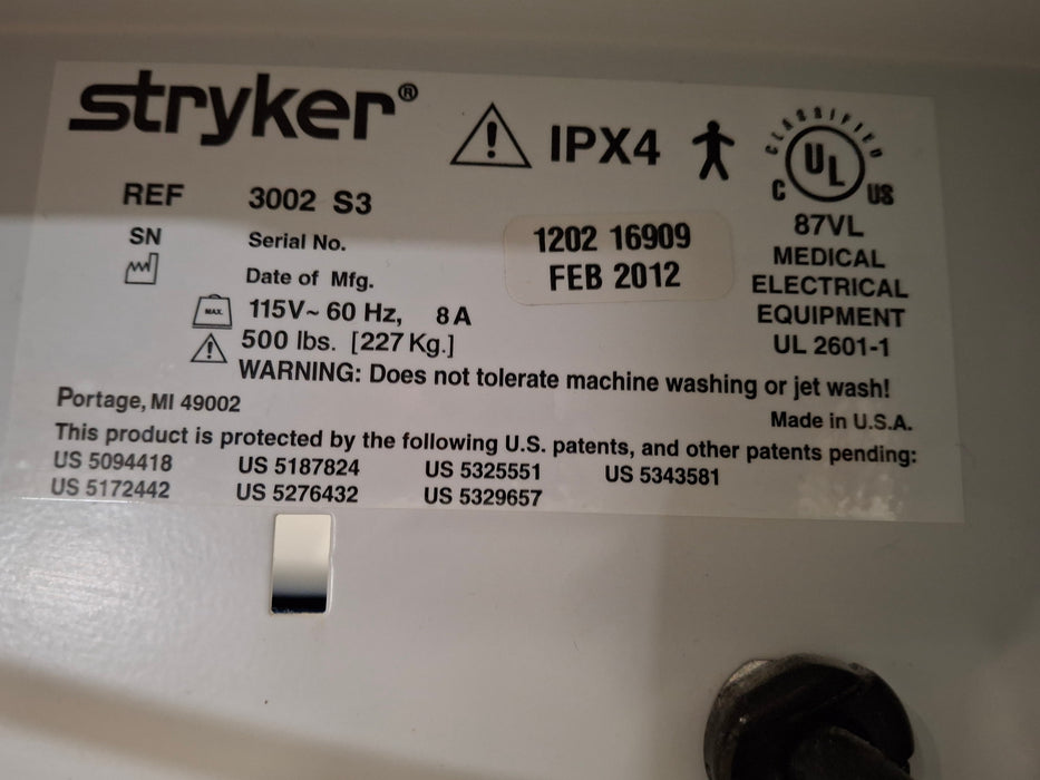 Stryker Secure III 3002 Hospital Bed