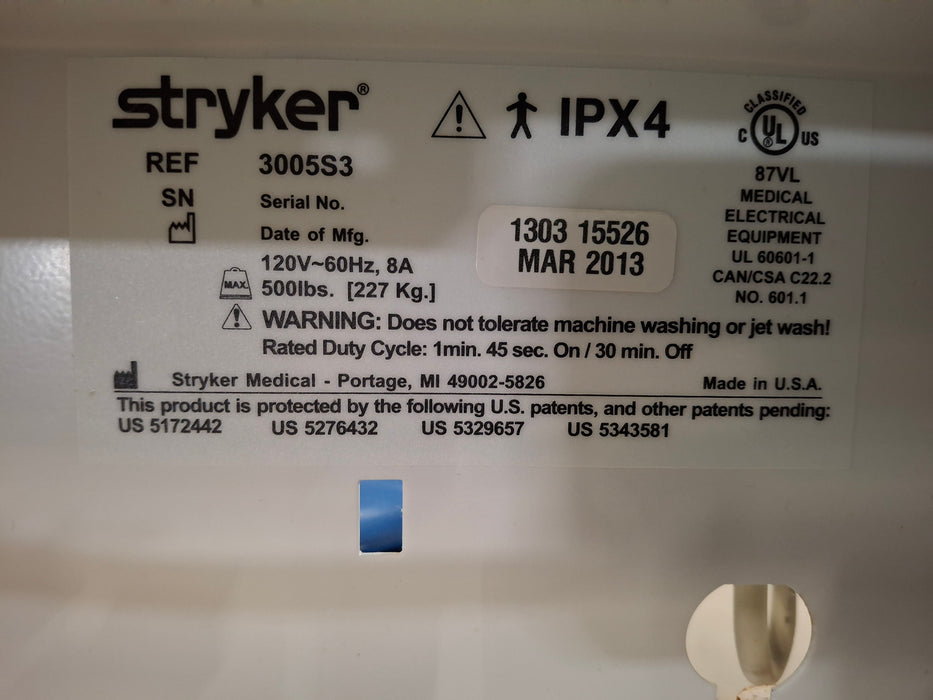 Stryker Secure III 3005 Hospital Bed