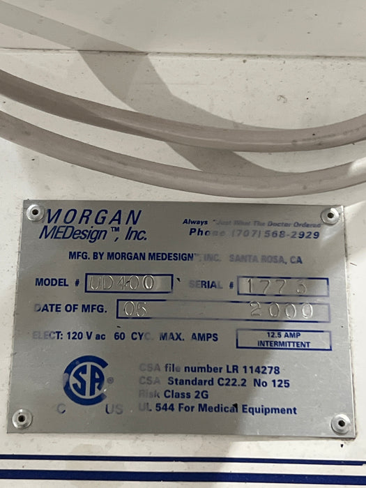 Morgan MeDesign, Inc. UD400 C-Arm Table