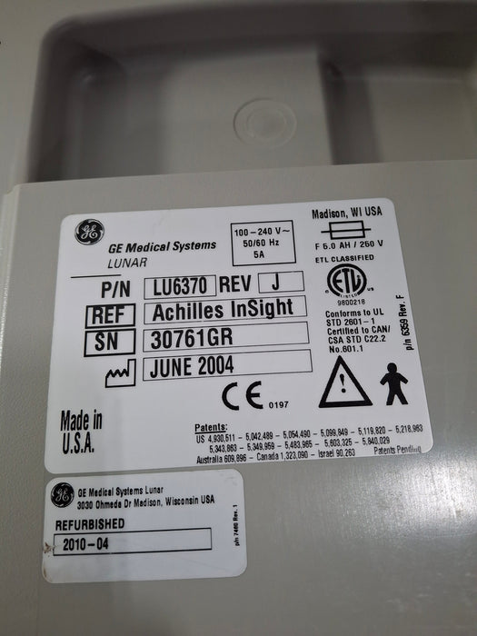 GE Healthcare Achilles InSight Bone Densitometer