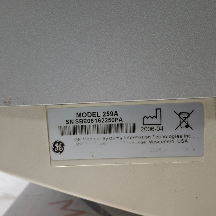 GE Healthcare Corometrics 250cx Series Model 259cx-a Fetal Monitor