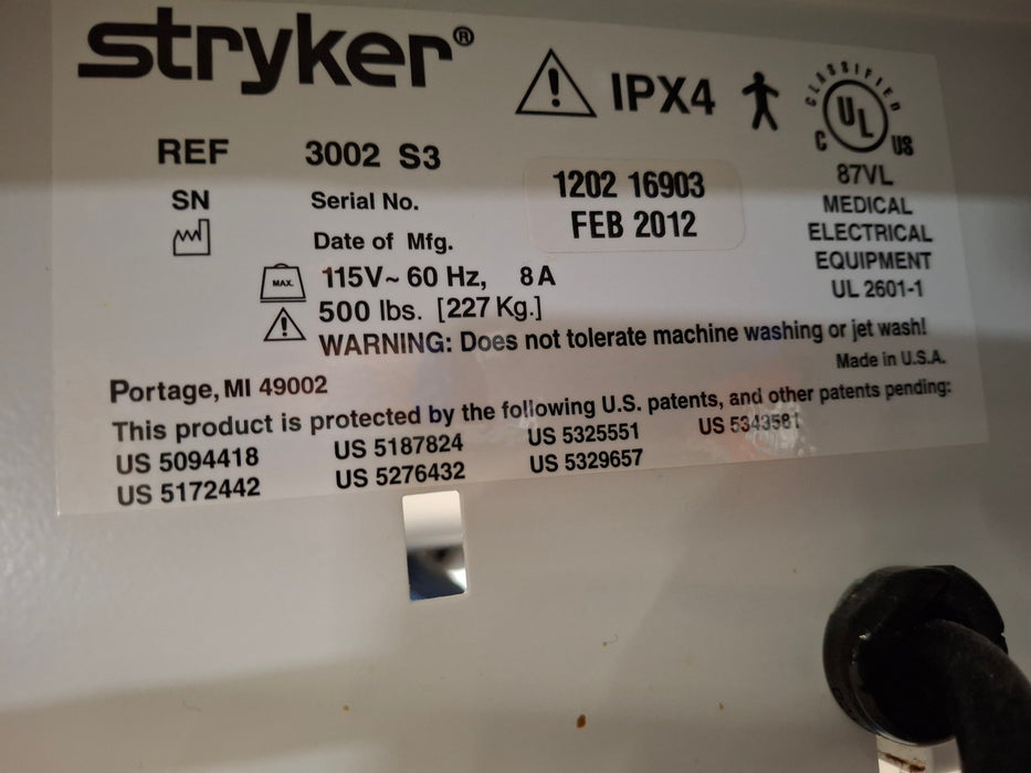 Stryker Secure III 3002 Hospital Bed