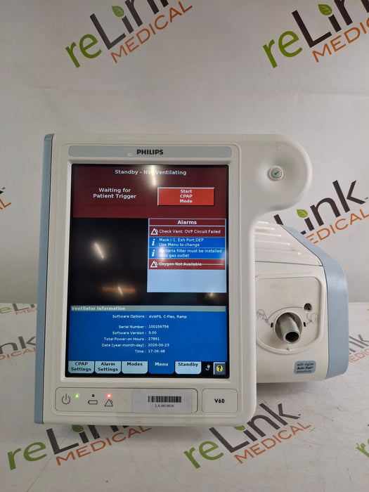 Respironics V60 BiPAP Ventilator Monitor