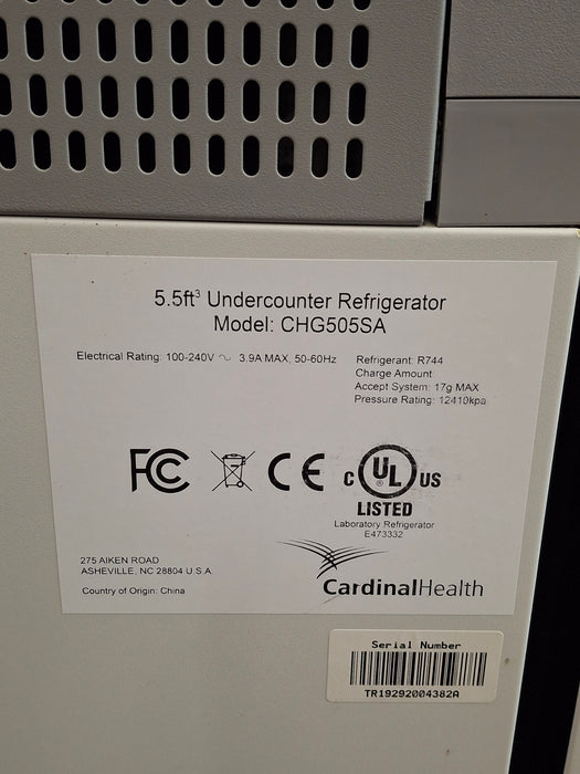 Cardinal Health CHG505SA Undercounter Refrigerator