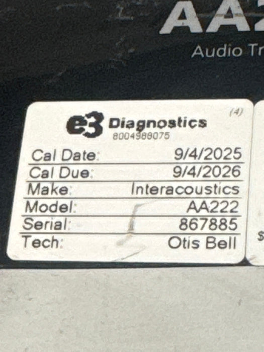 Interacoustics AA222 Tympanometer & Audiometer