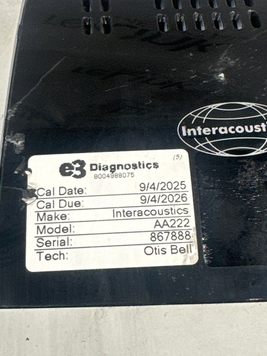 Interacoustics AA222 Tympanometer & Audiometer