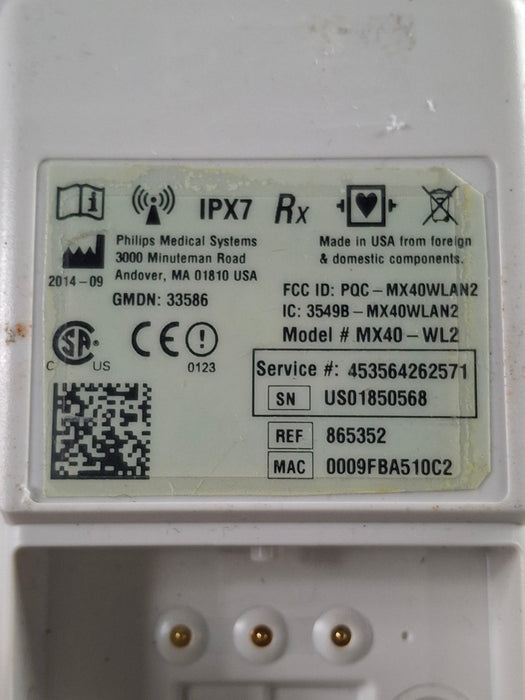 Philips MX40 WLAN ECG 865352 Telemetry Transmitter