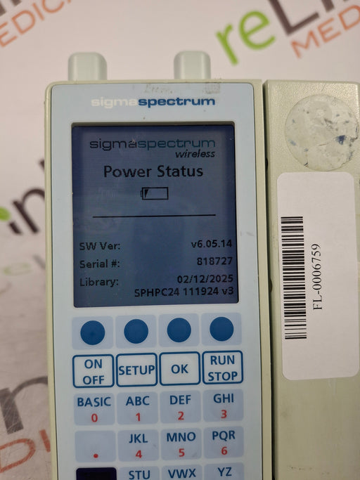 Baxter Baxter Sigma Spectrum 6.05.14 with A/B/G/N Battery Infusion Pump Infusion Pump reLink Online