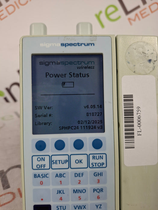 Baxter Sigma Spectrum 6.05.14 with A/B/G/N Battery Infusion Pump