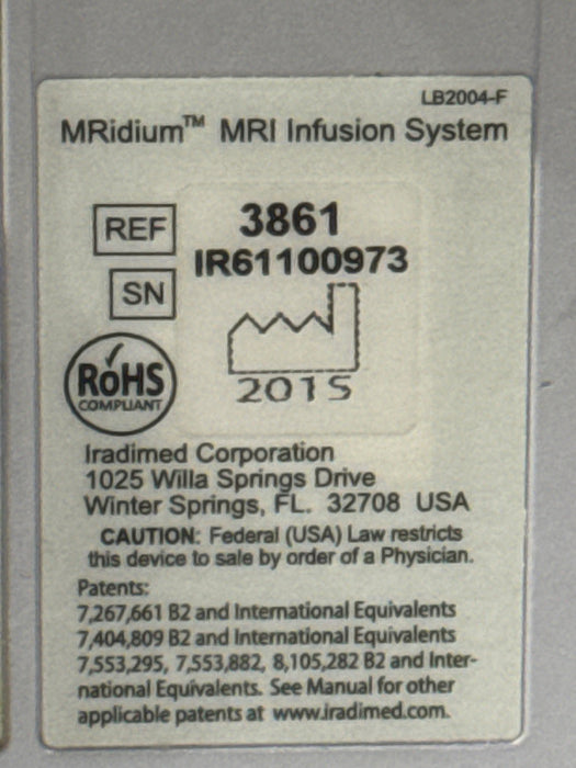 Iradimed MRidium 3860+ w/3861 MRI Infusion Pump