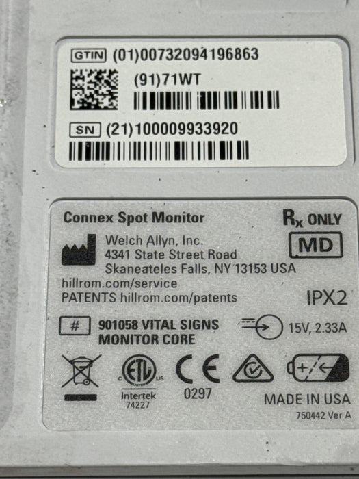 Welch Allyn Connex Spot 71WT Vital Signs Monitor