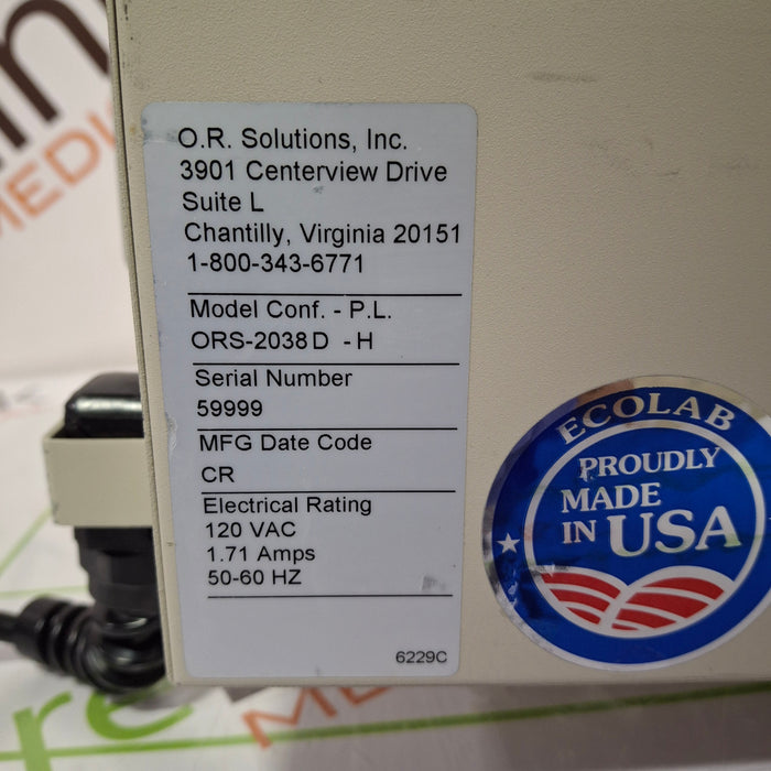 OR Solutions ORS-2038D Solution Warmer
