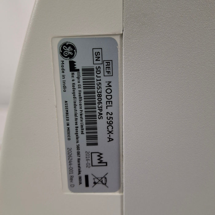 GE Healthcare Corometrics 250cx Series Model 259cx-a Fetal Monitor