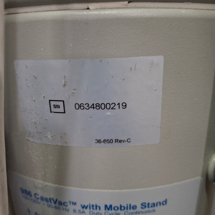 Stryker Castvac 986 Cast Removal Vacuum